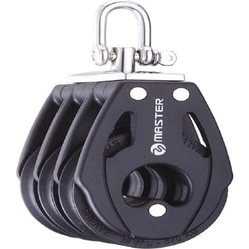 Marine Boat Yacht Sailboat Hardware 75mm 2 15/16 inch Triple Swivel Shackle Block Master BB-0705F