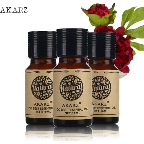 AKARZ Violet Bergamot Marjoram essential oil sets For Aromatherapy Massage Spa Bath skin face care 10ml*3
