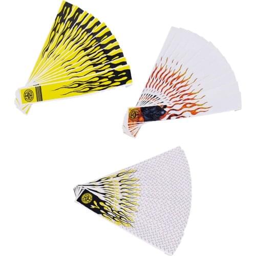 12pcs Durable Archery Arrow Adhesive Stickers Wraps 27cm x 3cm Fluorescent