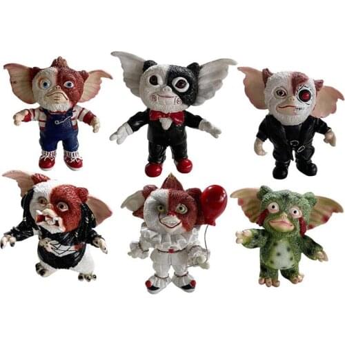 15cm Halloween New Mogwai Handmade Doll Plush Toy Resin Cute Elf Horror Monster Doll Ornament Children Holiday Birthday Toy Gift