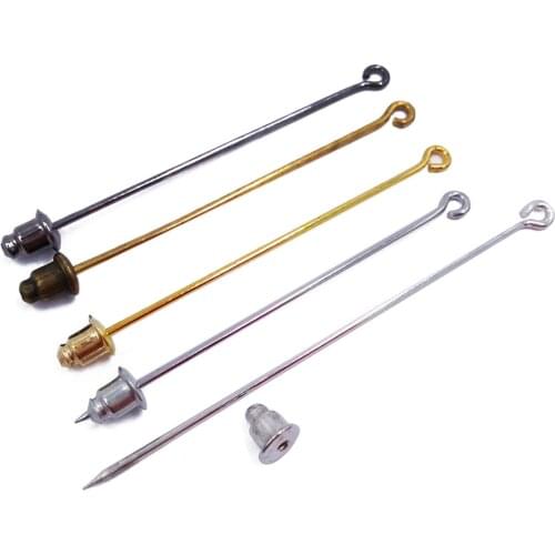 Wholesale 1000piece 50mm 60mm 70mm Sharp End Hijab Pins Brooch Pins with Bullet Backs Stick Pin Lapel Pin Clutch JZJZ001
