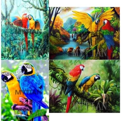 Full square/round drill Mosaic Birds 5D Diy Embroidery Diamond Painting Parrot 3D Cross Stitch Kits animal Stickers art decor
