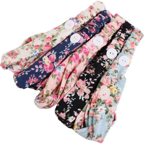 Bohemian Women Floral Headband Girls Korean Bandanas Soft Turban Hair Bands Elastic Headwear Head Wrap Hair Accessories