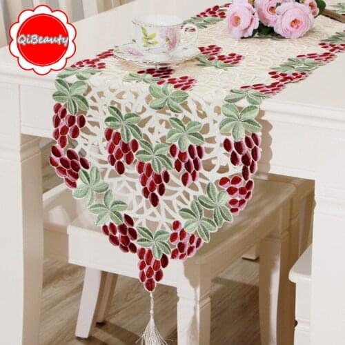 Stitch Tablecloth Embroidered Table Runner Modern Minimalist Waterproof Oil Resistant Rectangular Table Runner Tablecloth