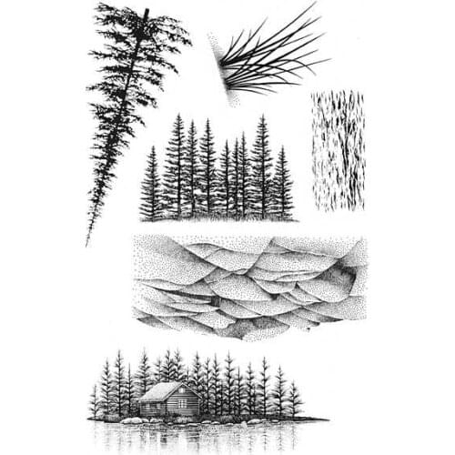 Tree Clear Stamp for Scrapbooking Transparent Silicone Rubber DIY Photo Album Decor 0797