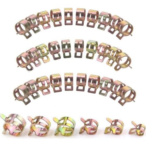 Spring Hose Clamp, 96pcs/8size Fuel/Silicone Vacuum Pipe Low Pressure Air Clip Clamp (12 X Diameter 6mm 8mm 9mm 10mm 11mm 12mm