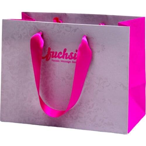 Online bags shopping recycled Jewelry packaging and display equipment Circular die cut handle paper bag- id packaging