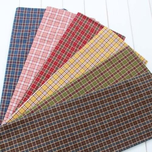 DIY Japan Little Cloth Group Yarn-dyed Fabric,for Sewing Handmade Patchwork Quilting ,grid Stripe Dot 50x70cm Suede Fabric