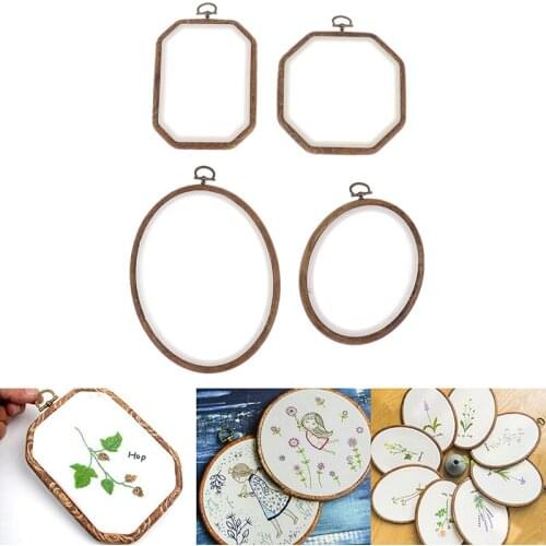Sewing Tool Retro DIY Sewing Embroidery Ring Hoop Tool Embroidery Cross Stitch Hoop Frame Ring Round Hoop Craft Plastic