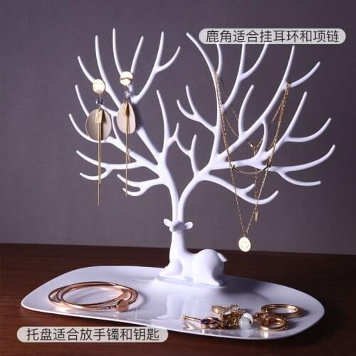 Home Interior Decoration Bedroom Decoration Dresser Earrings Necklace Bracelet Storage Tray Decoration Elk Small Jewelry
