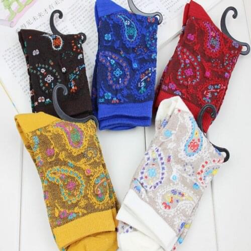 Tube tide women sock retro folk style ladies full cotton socks manufacturers new winter in Japan and South Korea 10Pairs/Lot