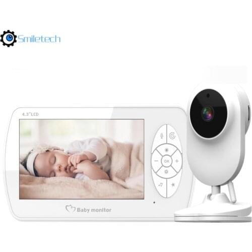 4.3 Inch 1080p Smart Wifi Audio HD Home Security Indoor CCTV Babe Baby Temperature Video Monitor Wireless Babyfoon with Camera