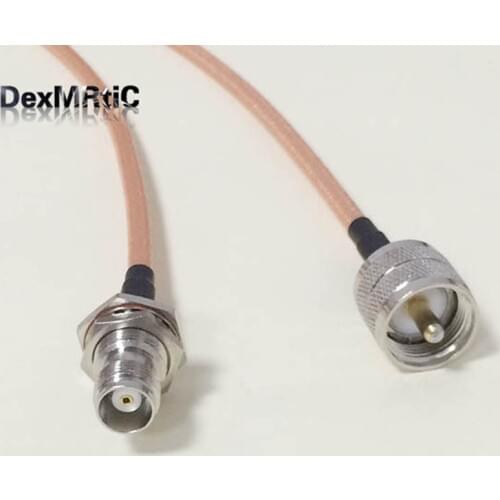 High-quality low-attenuation UHF Male PL259 Switch TNC Female bulkhead pigtail cable RG142 50CM 20" /100CM Adapter wholesale
