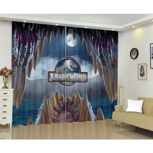 Cartoon Animal Jurassic Park The Lost World Dinosaur Blackout Curtains Living Room Kids Window Treatment Cortina Kitchen Bedroom