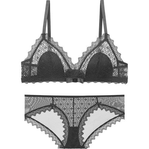 LILYMODA Sexy Floral Lace Wireless Seamless Bra Women Sexy Lingerie Adjusted Thin Bra Comfort Breathable Backless Bralette