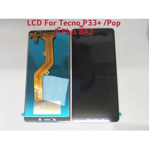 100% No Dead Pixel Tested Good LCD Display For TECNO P33+ Pop 2 Plus BA2 LCD Screen With Touch Screen Complete