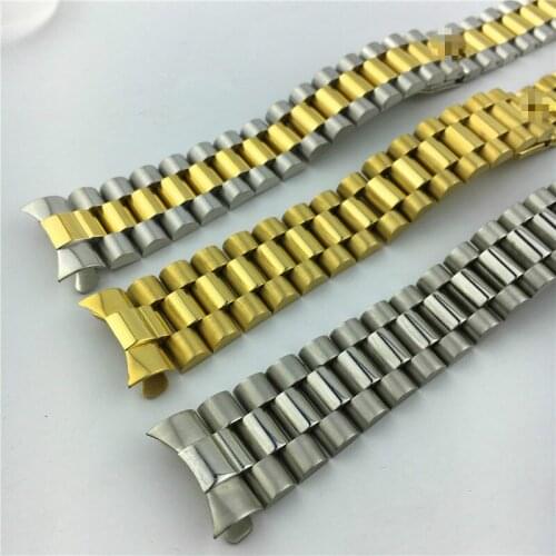 20mm Stainless steel strap mens watch accessories for Rolex water ghost outdoor sports waterproof womens watch strap band