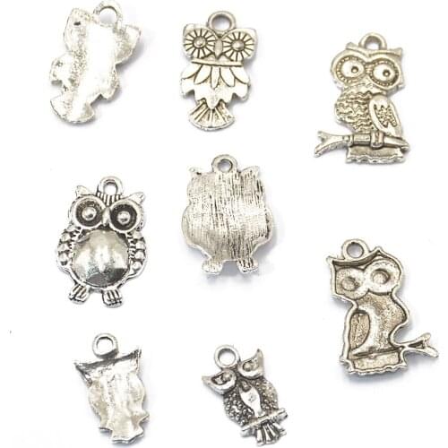 20pcs Owl Charms Pendants for Crafting, Jewelry Findings Making Accessory For DIY Necklace Bracelet