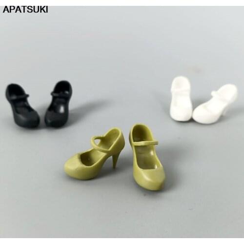 3Pairs/lot Fashion High Heels Shoes for Barbie Doll Sandals Office Work Pumps Shoes for Blythe Doll Heeled Shoes Kids DIY Toys