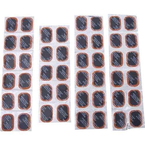 48Pcs Bike Tire Patch Bicycle Tire Tyre Rubber Patch Piece Cycling Puncture Repair Tools Bike Repairment Tire Repair Accessory