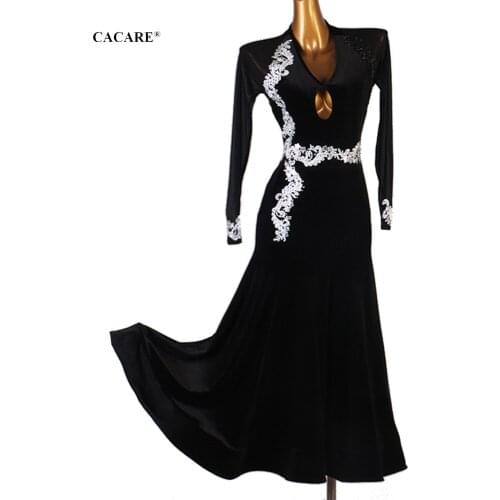 Velvet Elegant Ballroom Dress Dance Competition Dresses Standard Tango Waltz Modern Costume Women Flamenco Customize D1012