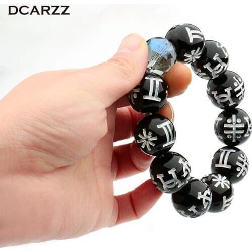 10pcs Black Panther Kimoyo Bracelet Wakanda Beads Bracelet Bangles Men Cosplay Costume Movie Fans Gift Souvenir Resin Jewelry