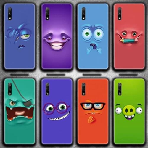 Funny Cartoon Face Phone Case for Huawei Honor 30 20 10 9 8 8x 8c v30 Lite view 7A pro