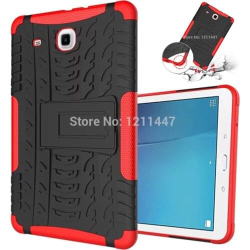 Cover For Samsung Galaxy Tab E 9.6 Case Armor Kickstand Silicone Cover for Samsung Galaxy Tab E Cases T560 T561+screen protector