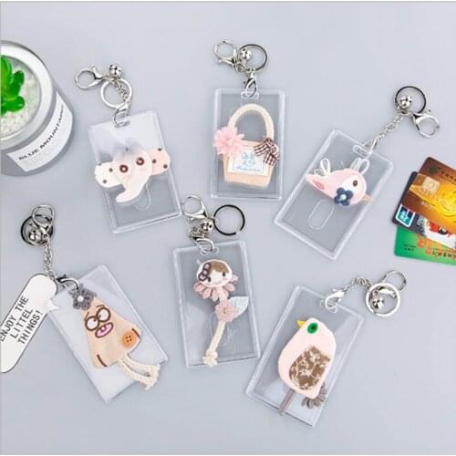 Cute card case Key holder Bank Credit Card Holders Card Bus ID Holders Identity Badge with Cartoon Retractable Reel Kid Gift