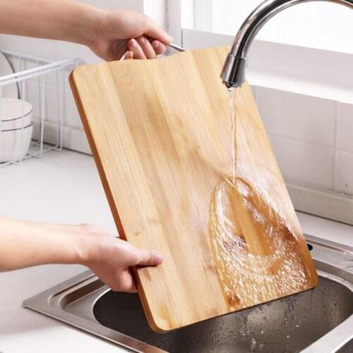 Wooden Chopping Blocks Safe Bamboo Rectangle Hangable Cutting Board Durable Non-slip Kitchen Accessories Chopping Board