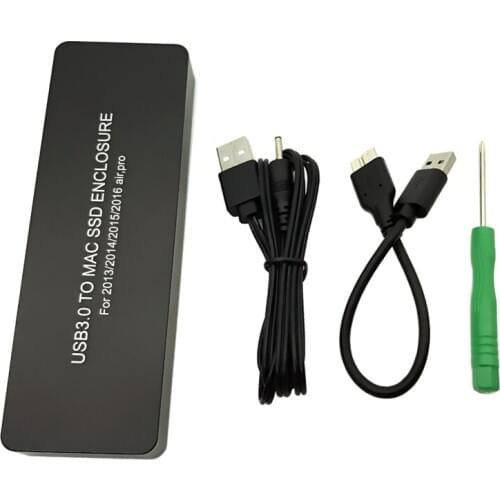 SSD Enclosure for Macbook (2013 2014 2015 2016) USB 3.0 to SSD Adapter with Case SSD Reader for Macbook Air Pro Retina Enclosure