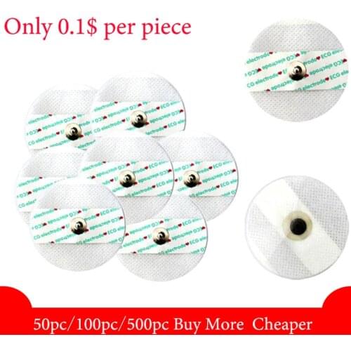 ECG EKG Electrode Patch Medical Disposable ECG Accessories Non-Woven ECG Electrode Pads Electrocardiogram Accessories