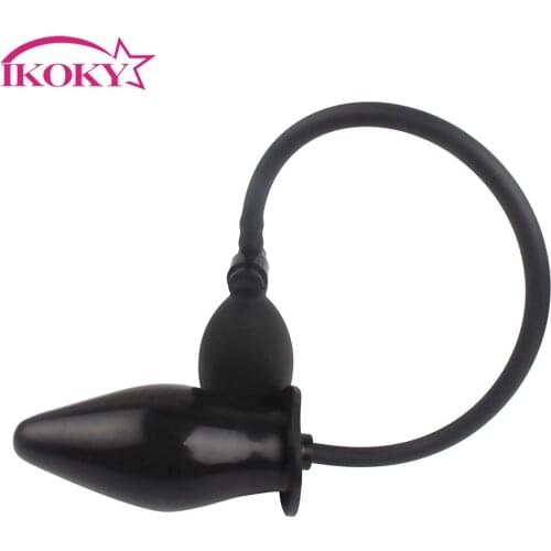 IKOKY Adult Products Expandable Butt Plug Silicone Massager Sex Toys for Women Men Inflatable Anal Plug Backyard Anal Dilator