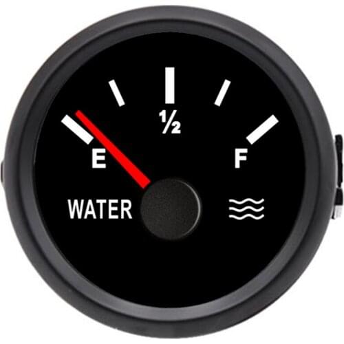Water tank level indicator 52mm 0-190ohm Marine Water Level Gauge Stainless Steel Boat Tool Black Durable vacuum gauge car meter
