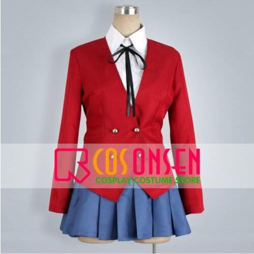 COSPLAYONSEN TIGER DRAGON Toradora Taiga Aisaka Cosplay Costume School Uniform Set Any Size