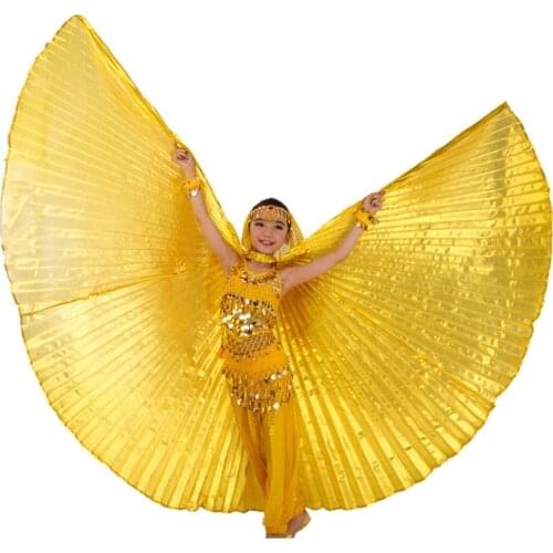 Belly Dance Costume Wings Kids Isis Wings Children Belly Dancing Bollywood Gypsy Girls Bellydance Wings 11 colors Sticks Bag