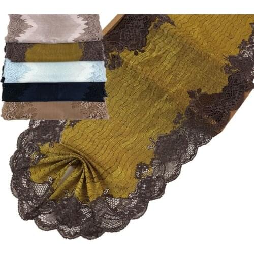 1 Meter Width 23cm 4 Colors European Style Lace Fabric DIY Crafts Sewing Decoration Accessories For Garments Hollow Lace Trim