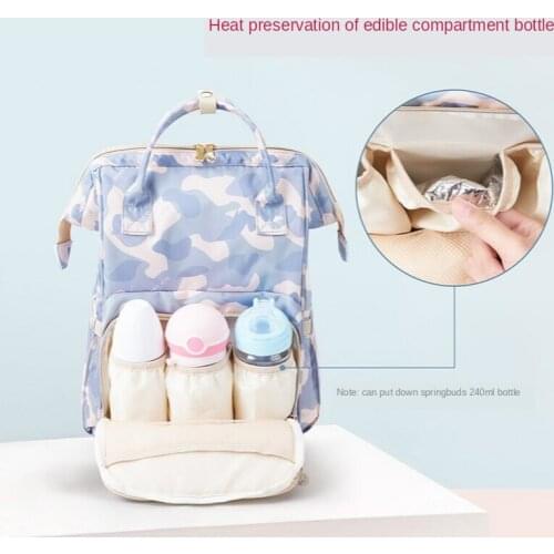 Fashion Large Capacity Mummy Bag Multi-Functional Portable out Mother and Baby Mother Backpack Female Camouflage