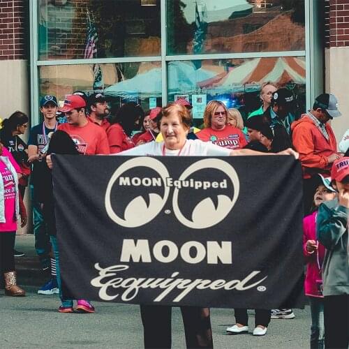 Mooneyes Moon Equipped 590 Pride Flag Printed Gift Banner Home Outdoor Peru Colombia Lithuania Lesbian Flag