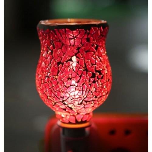 Mosaic Glass Melting Wax Lamp Aroma Electric Wax Melt Incense Burner Night Light With UK/US/EU Plug Romantic Home Decor