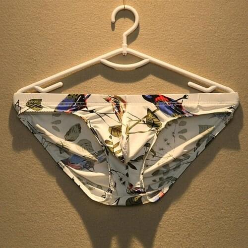 Summer Men Underwears Soutong Underpants Patterns U Convex Low Rise Sexy Printing Pattern Men Briefs Home Male gift