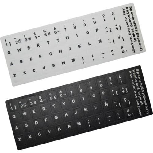 5PCS Computer ESP Spanish Keyboard Stickers For Macbook Air Pro 11 13 15 Laptop Spanish Keyboard Skin Cover Sticker for iMac