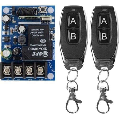 NEW-12V Remote Control Switch 40A Power Switch Radio Controller, Wireless RF Receiver Switch 3000W 433Mhz Remote