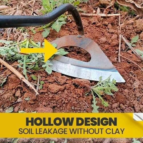NEW All-steel Hardened Hollow Hoe Handheld Weeding Rake Planting Vegetable Farm Garden Agriculture Tool Weeding Accessories