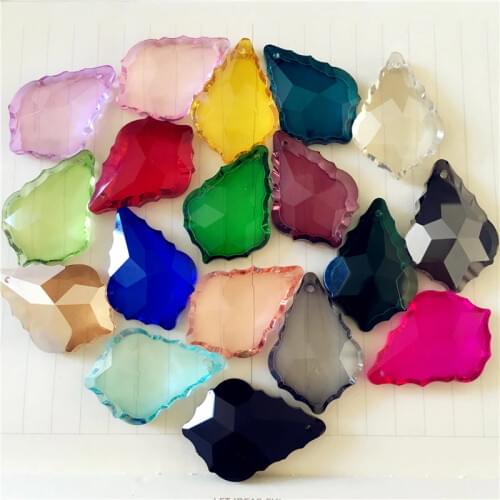 New 20pcs/Lot Mixed Color Chandelier Glass 38mm Lamp Prisms Parts Hanging Drop Pendant Lighting Accessories DIY Home Decoration