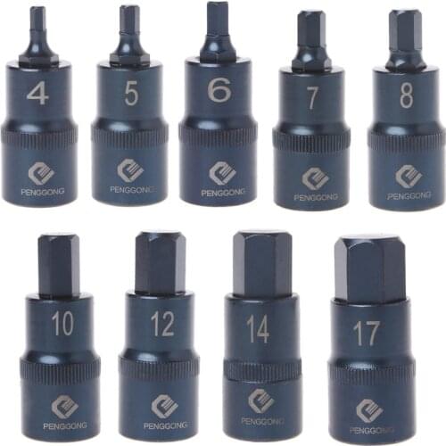 Hexagon Screwdriver Socket Multi-Function Hand Tools Drill Bit Hand Tool Socket H4 H5 H6 H7 H8 H10 H12 H14 H17