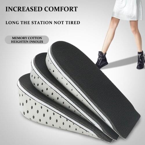 Insole Memory Foam Invisible Heighten Breathable Insole for Men and Women Buffer Heighten Half Insoles CN35-44