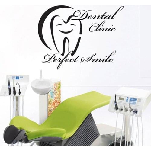 Stomatology Wall Decal Dental Clinic Care Dentist Logo Tooth Vinyl Sticker Decorations for Office Dentist Custom Decor Z276