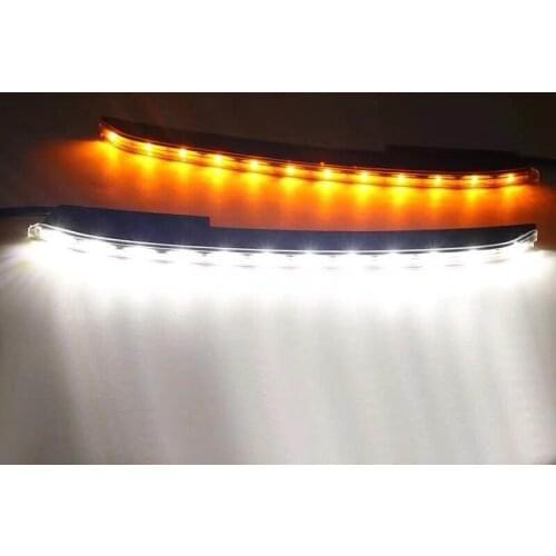 Osmrk led daytime running lights flowing yellow turn signal and blue night lamp assembly for Toyota reiz 2005-09