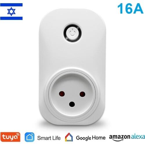 Tuya Smart Life WiFi Water Heater Switch Boiler Switches Israel Type WiFi Plug Socket Alexa Echo Google Home Voice App Timer
